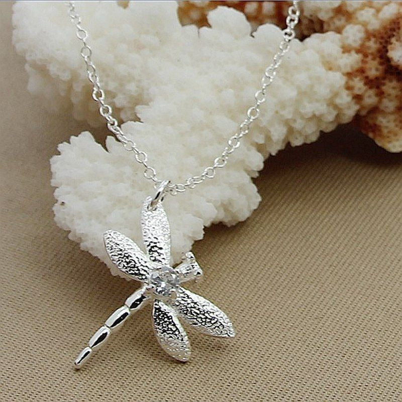 Selina Serenity Dragonfly Pendant Necklace Sterling Silver Gift Packaged